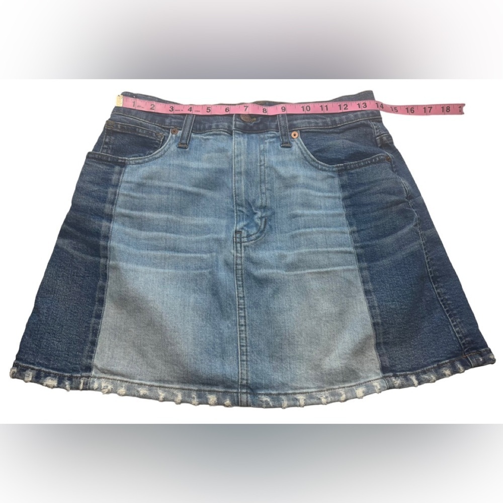 🎉HP🎉 Madewell McCarren 2 Toned Wash Denim Skirt Size 27 EUC - Picture 3 of 9